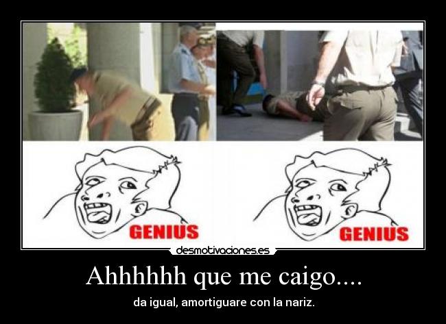 Ahhhhhh que me caigo.... - da igual, amortiguare con la nariz.