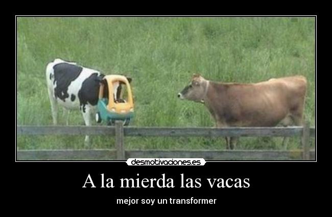 A la mierda las vacas - mejor soy un transformer