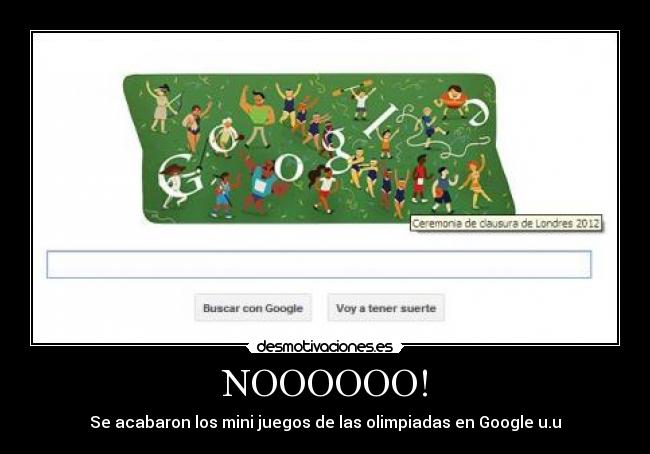 NOOOOOO! - Se acabaron los mini juegos de las olimpiadas en Google u.u