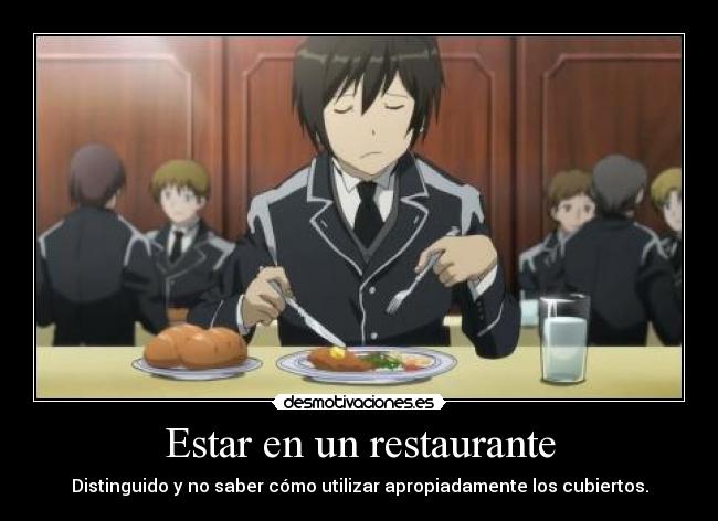 Estar en un restaurante -