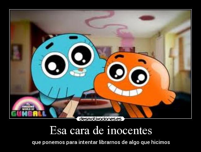 carteles gumball darwin carita pena casi siempre funciona juasjuasjuas desmotivaciones