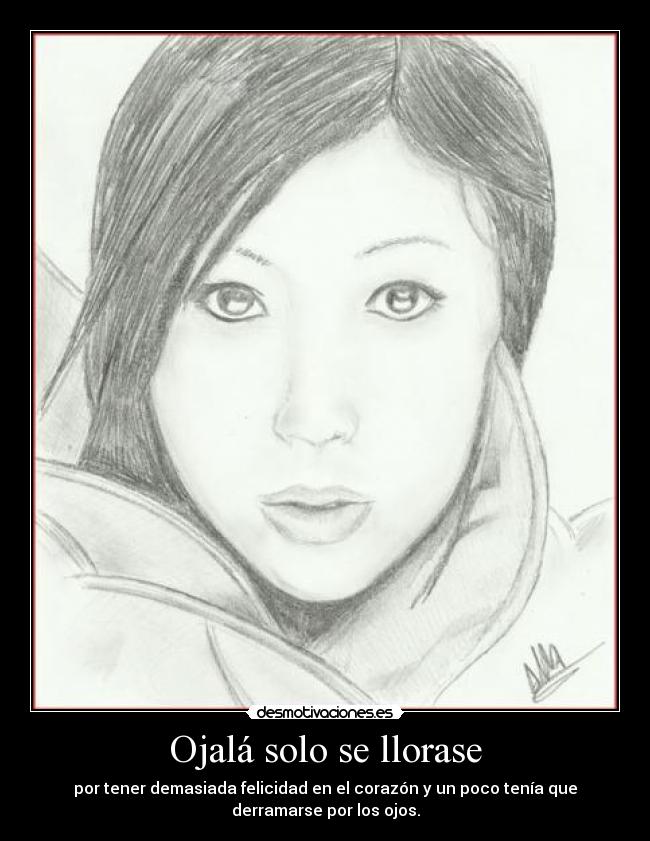 carteles dibujo mio hikaru utada ojala nadie tuviera que llorar por dolor desmotivaciones