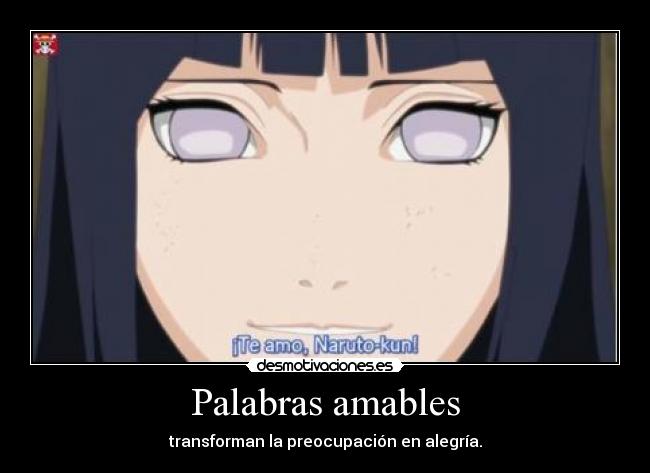 Palabras amables - transforman la preocupación en alegría.