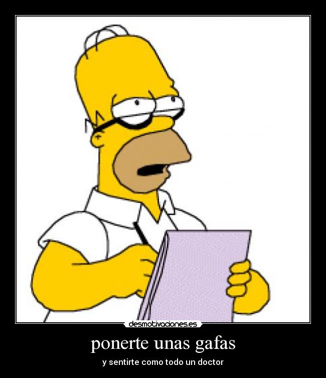 ponerte unas gafas -