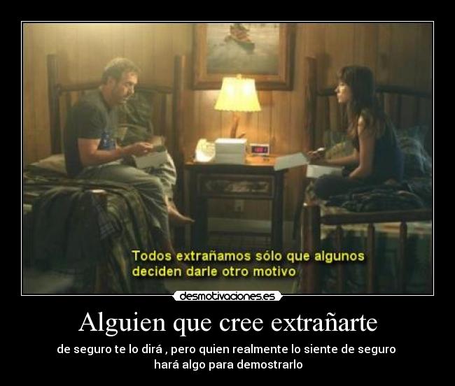 Alguien que cree extrañarte -