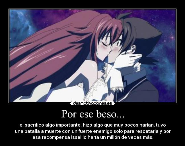 carteles high school dxd issei hyoudou red akai rias issei rias desmotivaciones