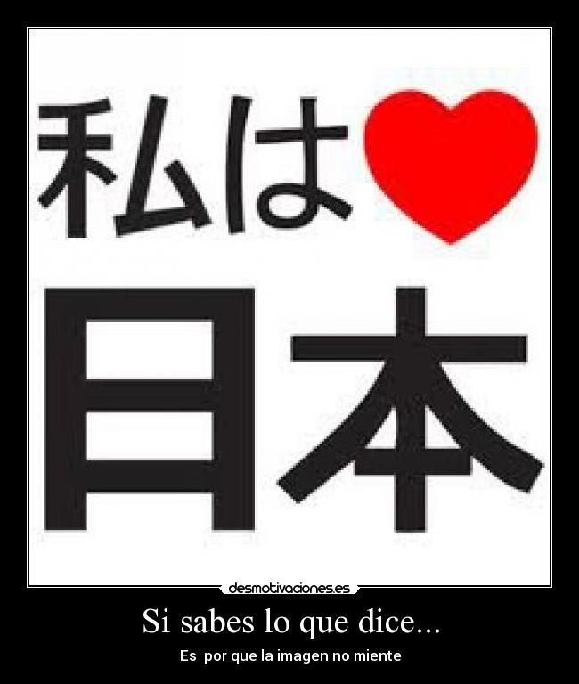 Si sabes lo que dice... - Es por que la imagen no miente