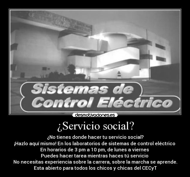 ¿Servicio social? -