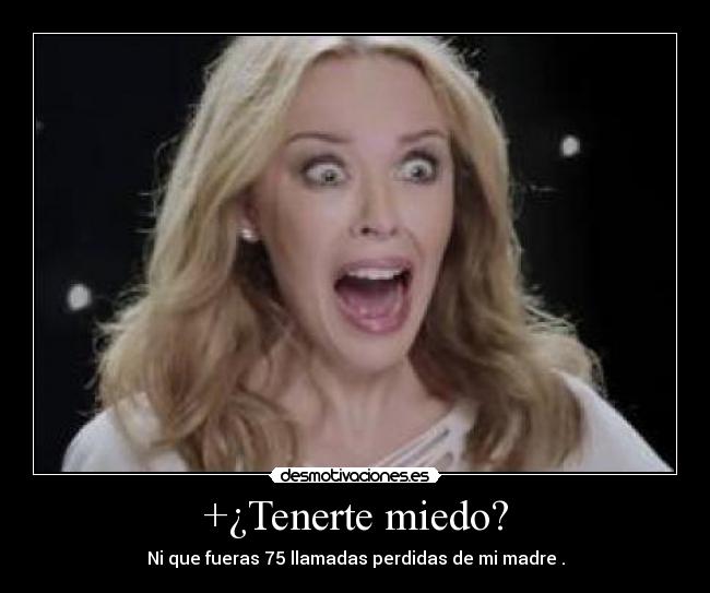 carteles miedo mama cabreada llama sin parar jojo desmotivaciones