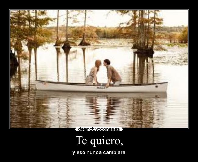 Te quiero, - y eso nunca cambiara