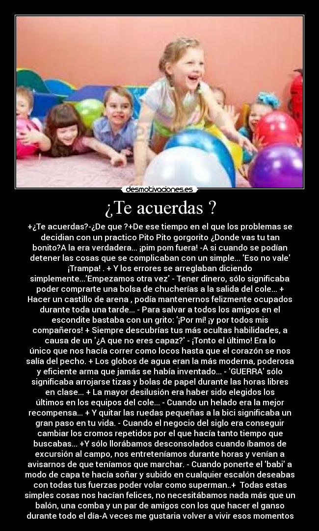 ¿Te acuerdas ? -