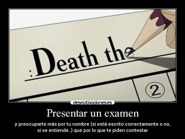 Presentar un examen - 