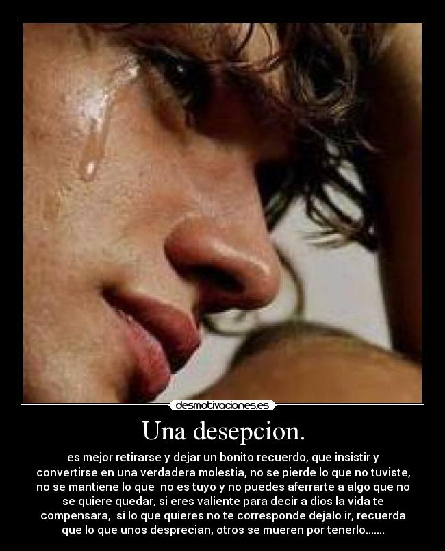 Una desepcion. - 