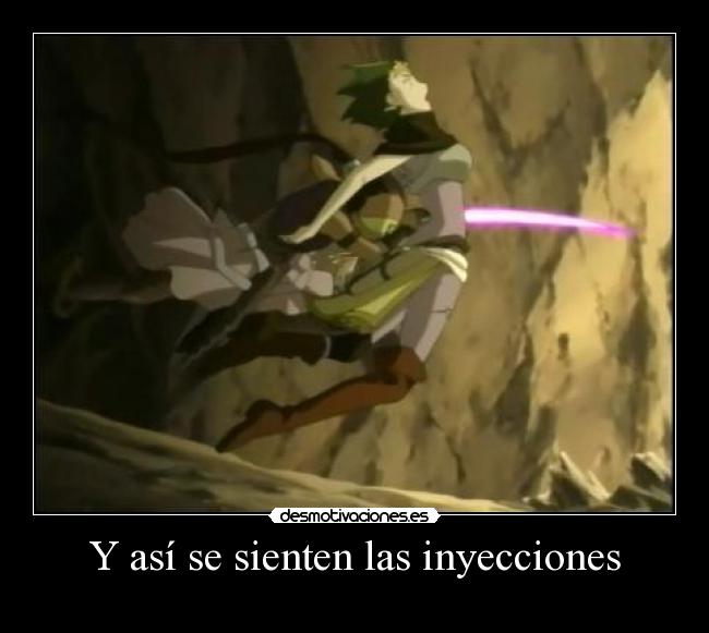 Y así se sienten las inyecciones - 