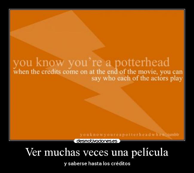 carteles potterico potterhead se los creditos las pelis harry potter desmotivaciones