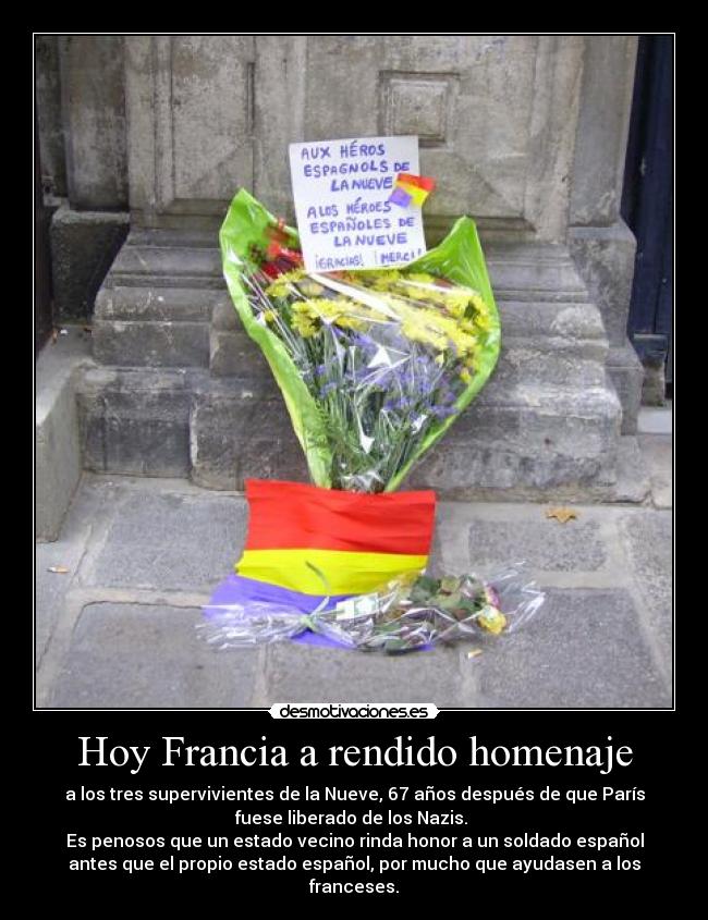Hoy Francia a rendido homenaje -