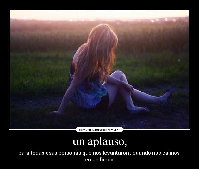 un aplauso, - 