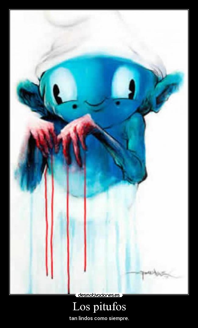 Los pitufos - tan lindos como siempre.