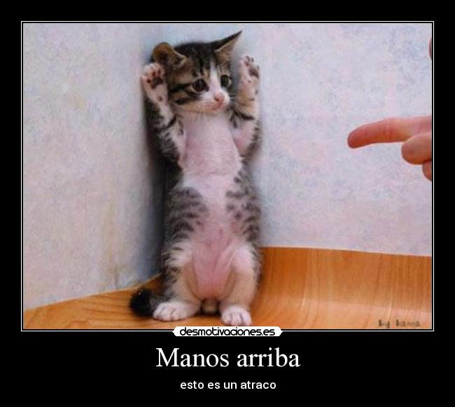 Manos arriba - esto es un atraco