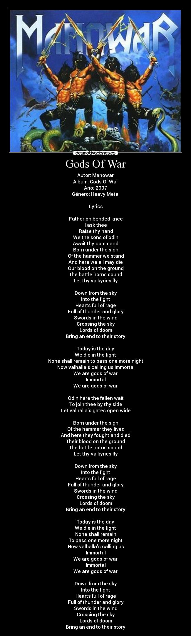 carteles los justicieros cancionerorock gods war desmotivaciones
