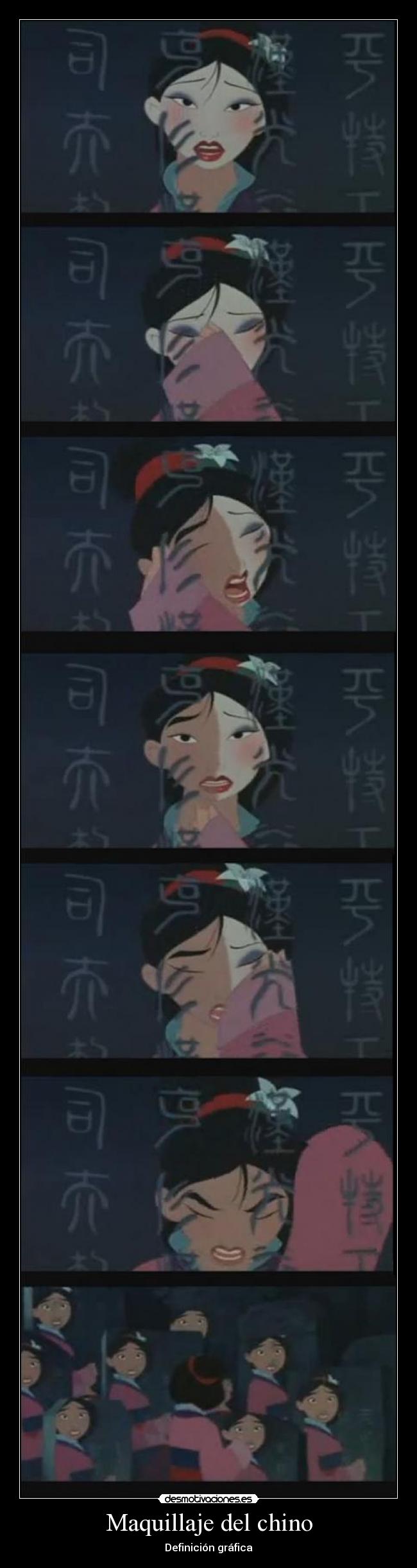 Maquillaje del chino - Definición gráfica