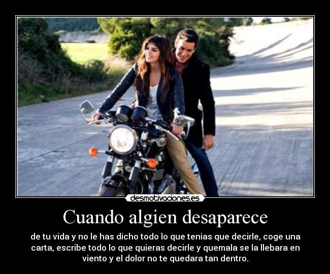 Cuando algien desaparece - 