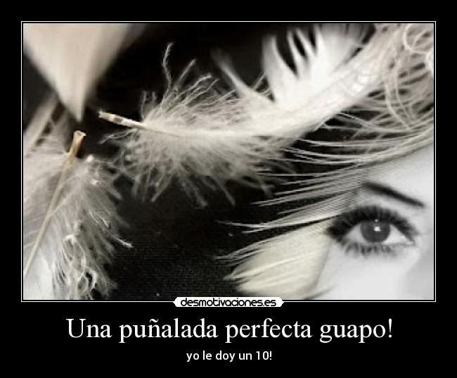 Una puñalada perfecta guapo! - yo le doy un 10!