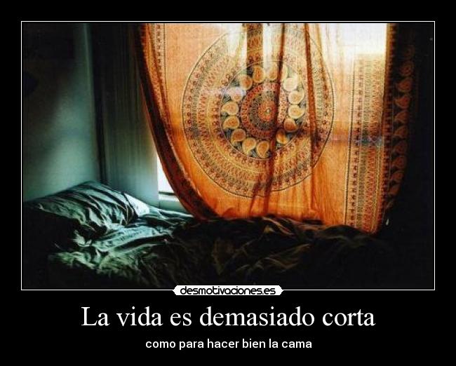 La vida es demasiado corta -