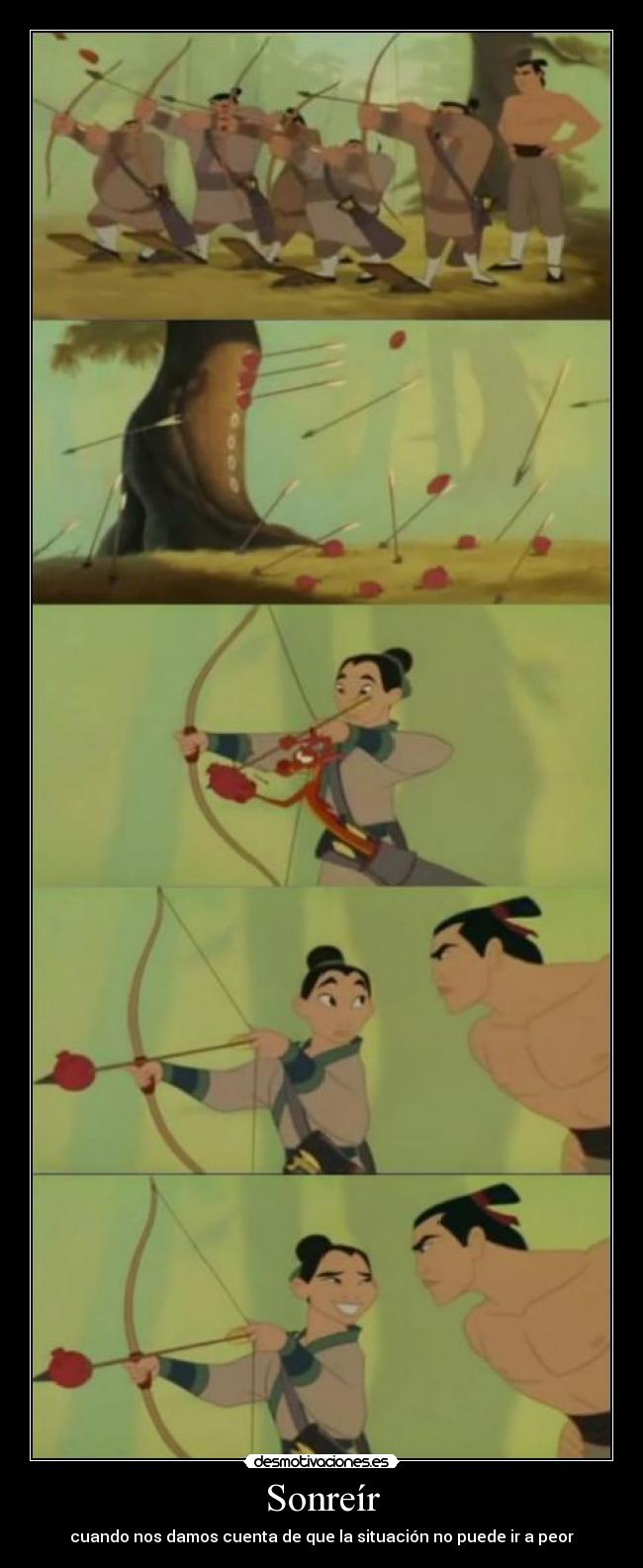 Sonreír - cuando nos damos cuenta de que la situación no puede ir a peor