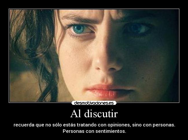 Al discutir -