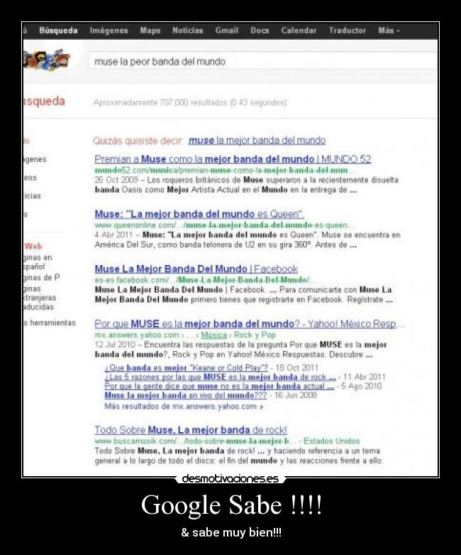Google Sabe !!!! - & sabe muy bien!!!