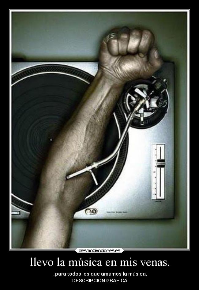 llevo la música en mis venas. - _para todos los que amamos la música.
DESCRIPCIÓN GRÁFICA