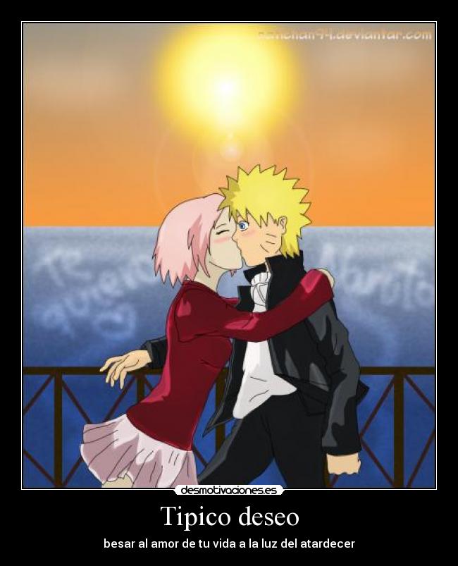Tipico deseo - besar al amor de tu vida a la luz del atardecer