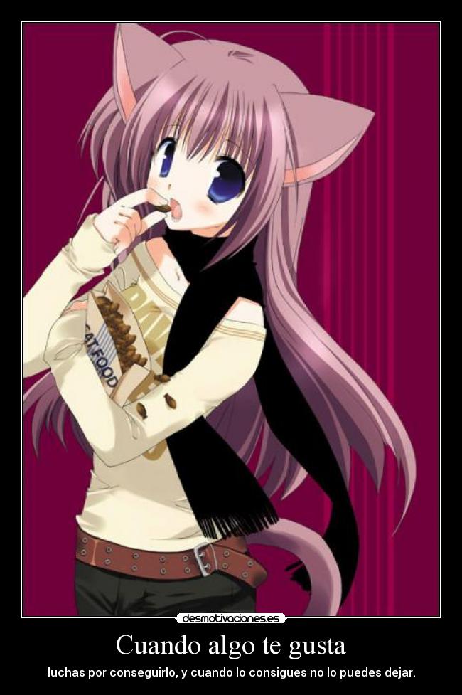 carteles klanotaku raptorhunters harukaze muwigaraklan kawaii anime neko conseguir luchar desmotivaciones