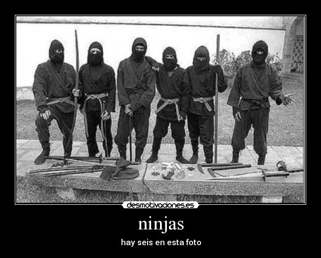 ninjas - hay seis en esta foto