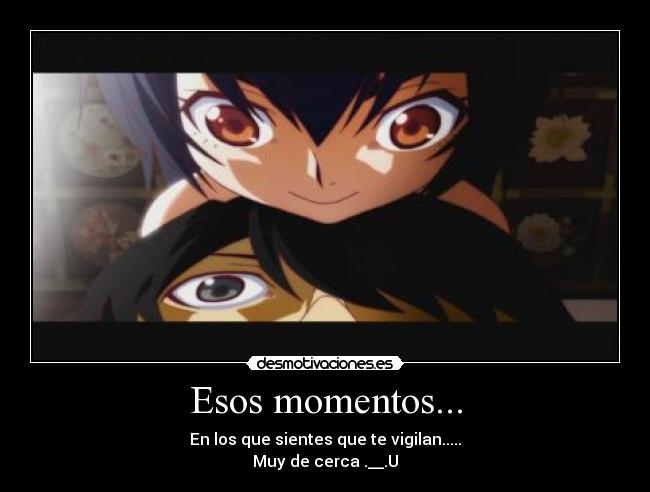 Esos momentos... - En los que sientes que te vigilan.....
Muy de cerca .__.U