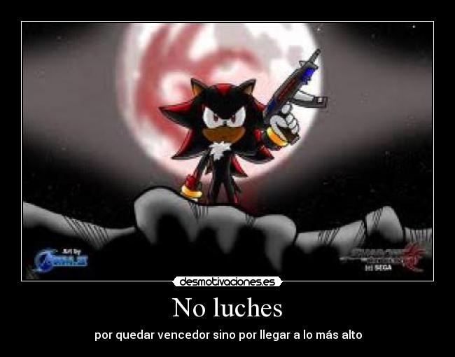 carteles shadow the hedgehog desmotivaciones