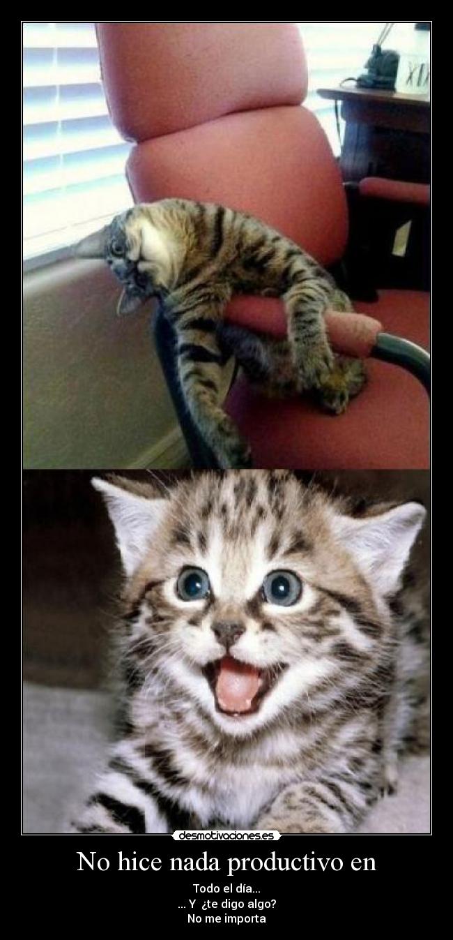 No hice nada productivo en - 
