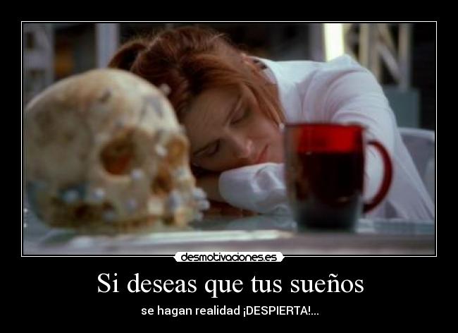 Si deseas que tus sueños - se hagan realidad ¡DESPIERTA!...