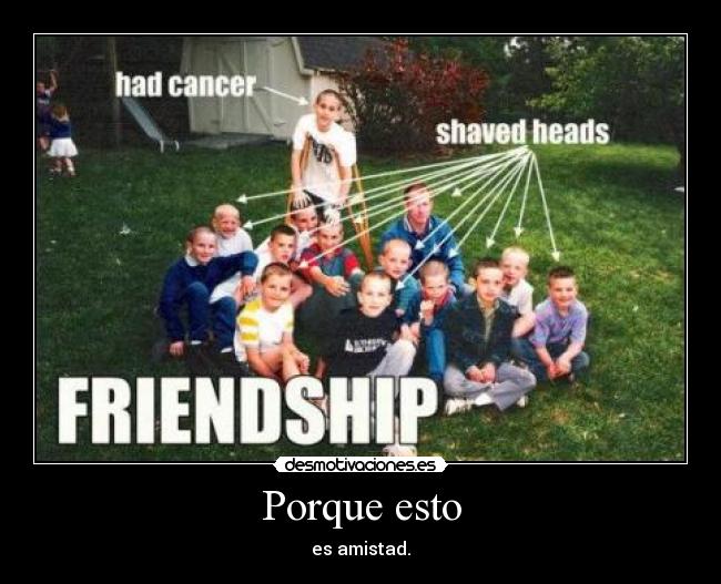 Porque esto - es amistad.
