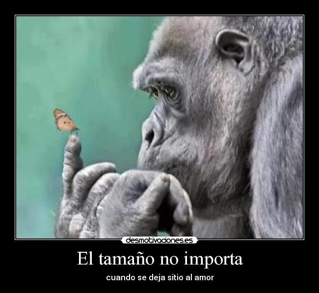 El tamaño no importa - cuando se deja sitio al amor