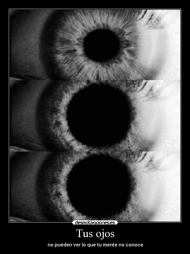 Tus ojos - no pueden ver lo que tu mente no conoce