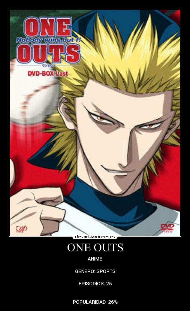 ONE OUTS - ANIME

GENERO: SPORTS

EPISODIOS: 25


POPULARIDAD  26%