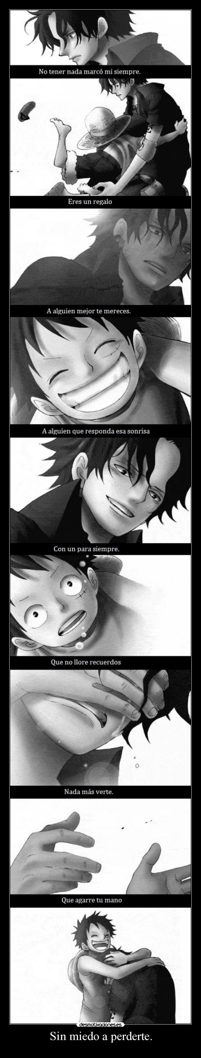 carteles miedo one piece luffy portgas ace harukaze desmotivaciones