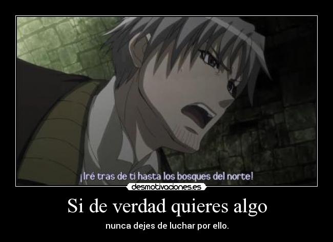 Si de verdad quieres algo -