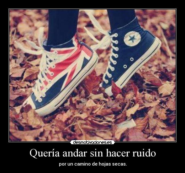 Quería andar sin hacer ruido - 