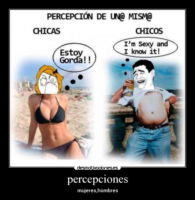 percepciones - mujeres,hombres