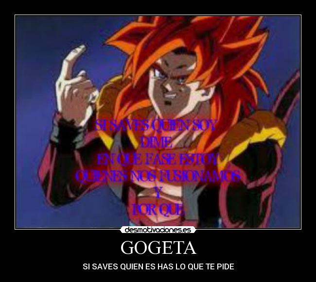 carteles gogeta ssj4 desmotivaciones