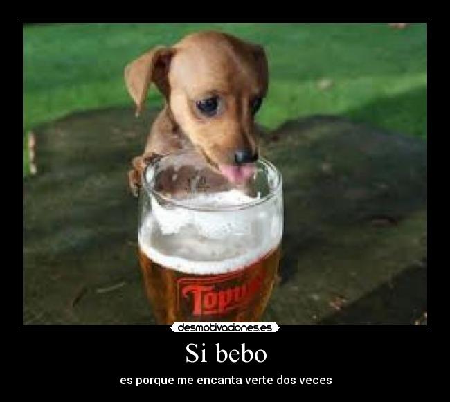 Si bebo - es porque me encanta verte dos veces