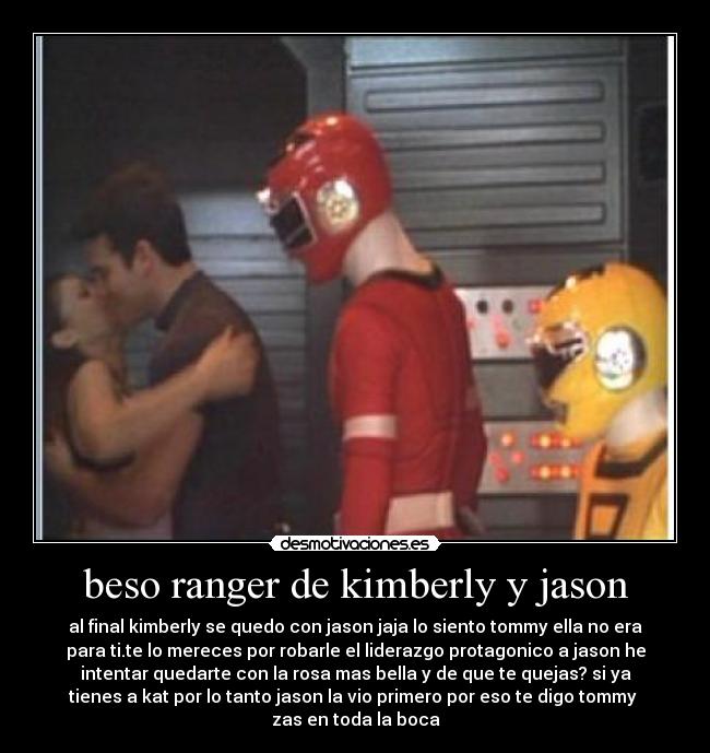 beso ranger de kimberly y jason -